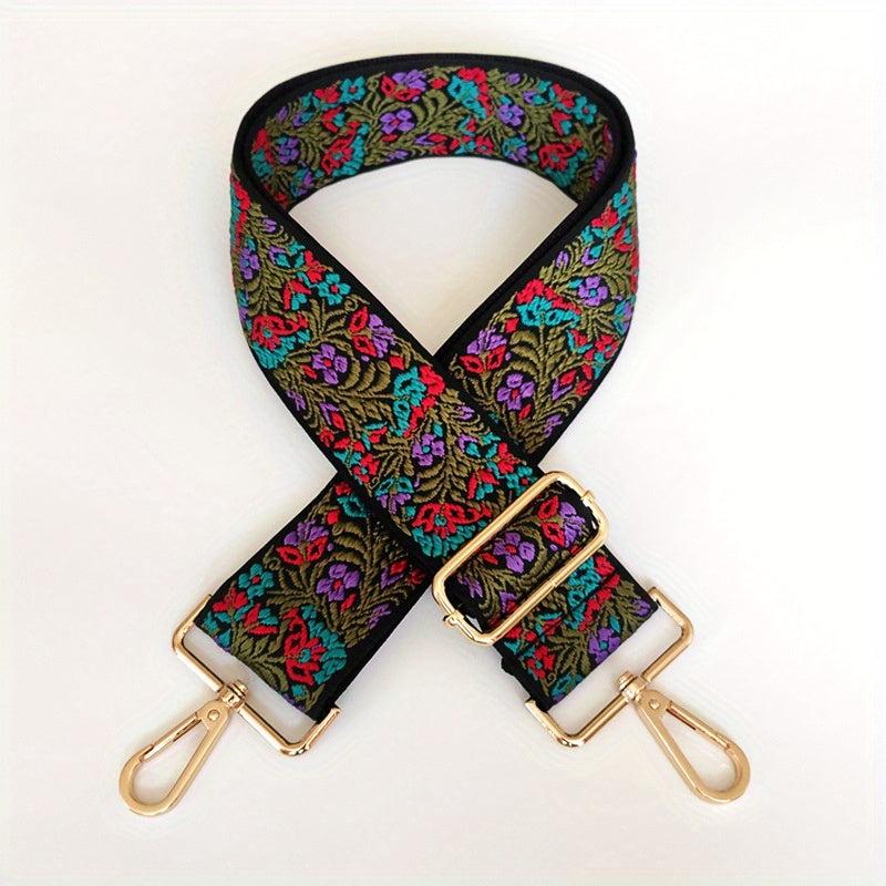 Vintage Floral Bag Strap Lightweight Adjustable Shoulder Strap