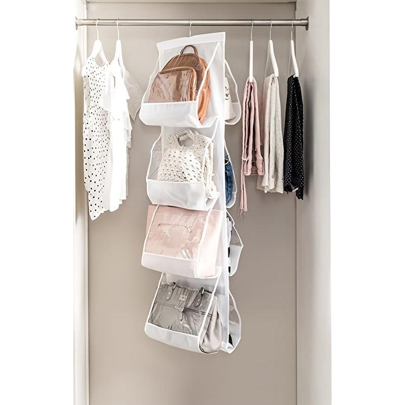 Clear Hanging Purse Organizer Easy Access Space Saving Bag Storage Holder