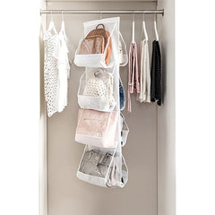Clear Hanging Purse Organizer Easy Access Space Saving Bag Storage Holder