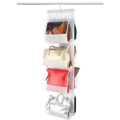 Clear Hanging Purse Organizer Easy Access Space Saving Bag Storage Holder
