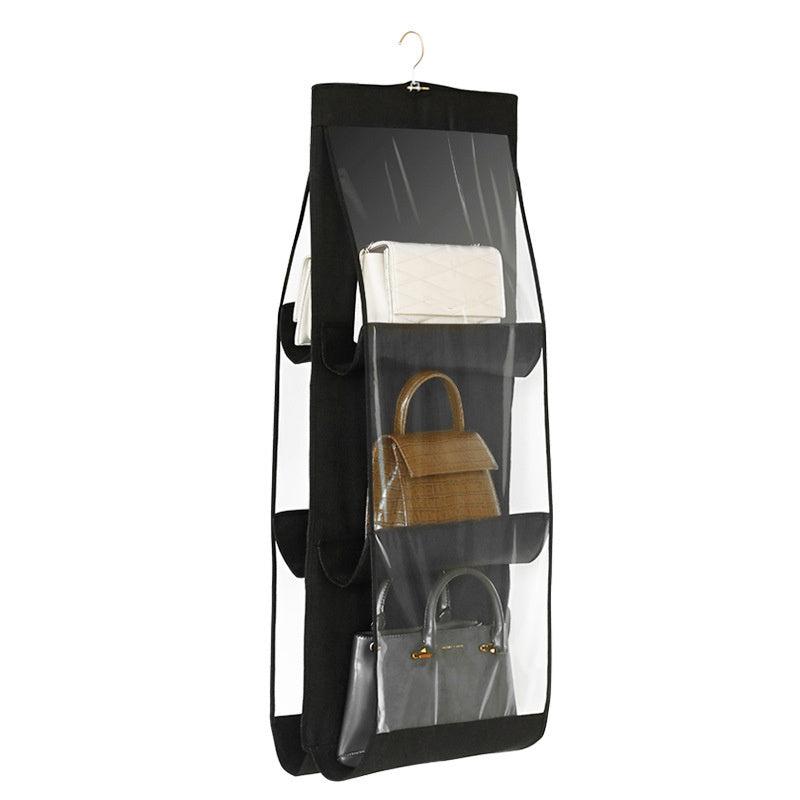 Clear Hanging Purse Organizer Easy Access Space Saving Bag Storage Holder
