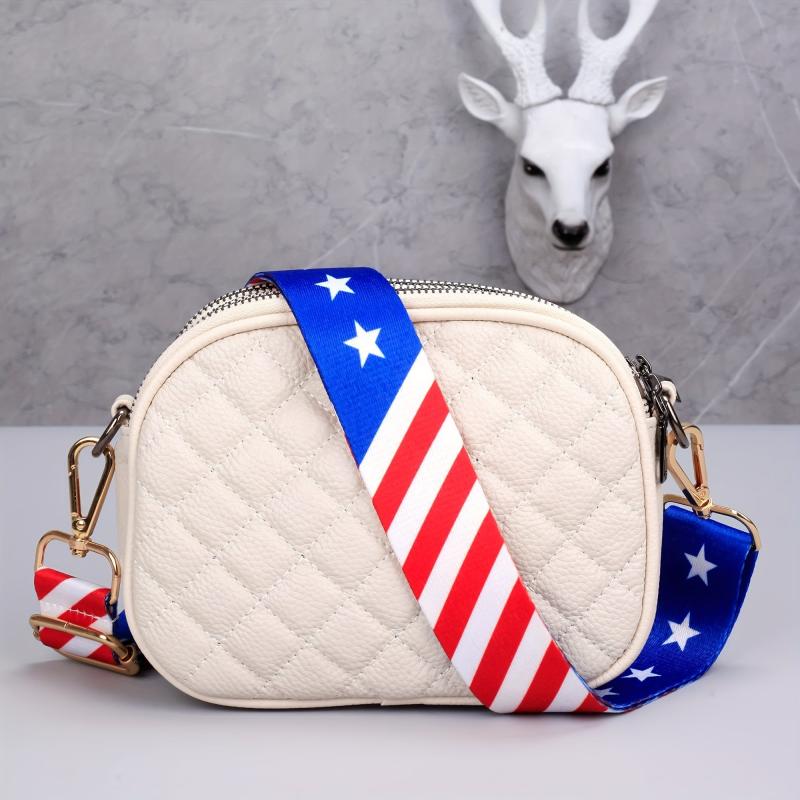 American Flap Pattern Bag Strap Wide Adjustable Strap Reusable