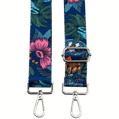 Adjustable Shoulder Strap Leaf Pattern Wide Purse Strap