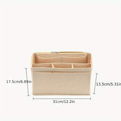 Portable Large Capacity Makeup Bag Multifunctional Felt Liner Bag