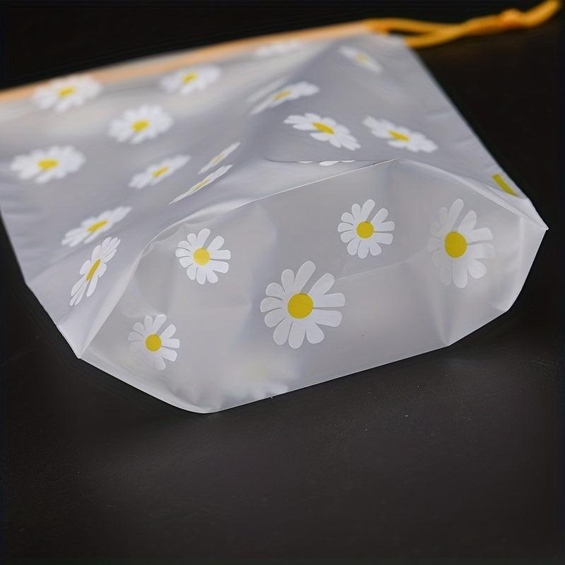 5 Pcs Transparent Storage Bag Drawstring Pouch Travel