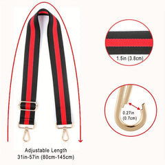 Purse Strap Replacement Striped Adjustable Shoulder Strap DIY Bag Accessories