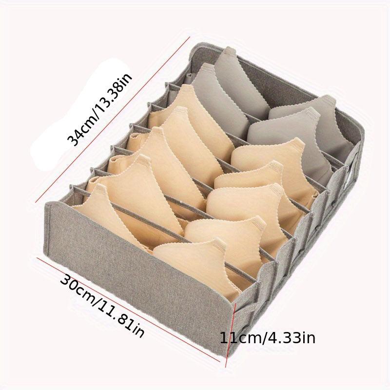 Foldable Storage Box Underwear Organizer Collapsible Bag With Grids