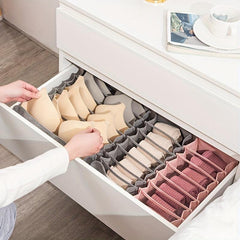 Foldable Storage Box Underwear Organizer Collapsible Bag With Grids