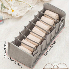Foldable Storage Box Underwear Organizer Collapsible Bag With Grids