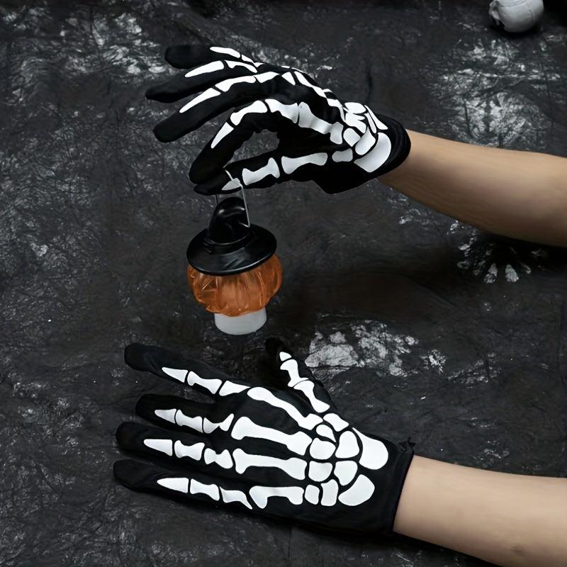 Gothic Skeleton Claws Gloves For Halloween