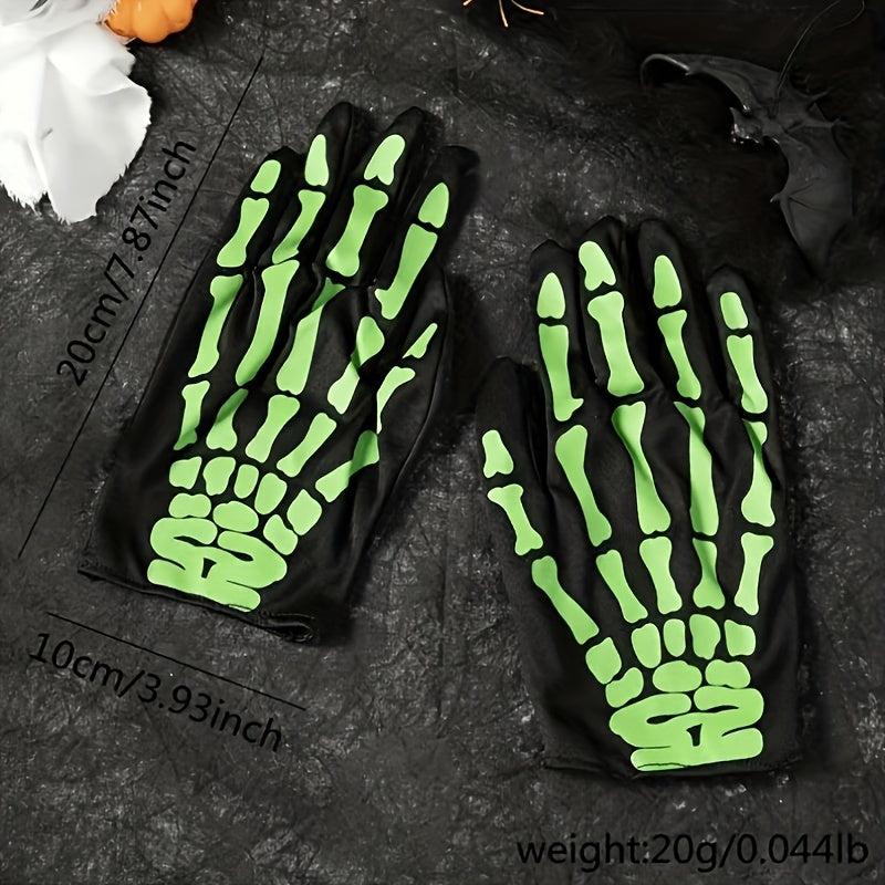 Gothic Skeleton Claws Gloves For Halloween