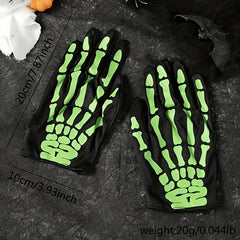 Gothic Skeleton Claws Gloves For Halloween