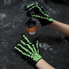 Gothic Skeleton Claws Gloves For Halloween