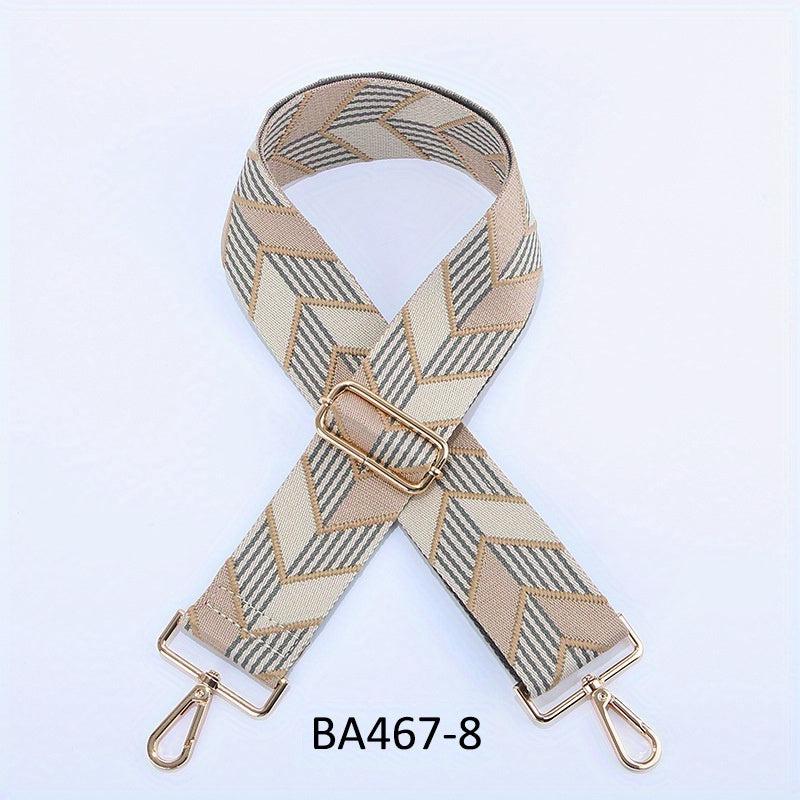 Arrow Pattern Woven Bag Strap Crossbody Shoulder Belt Handbag