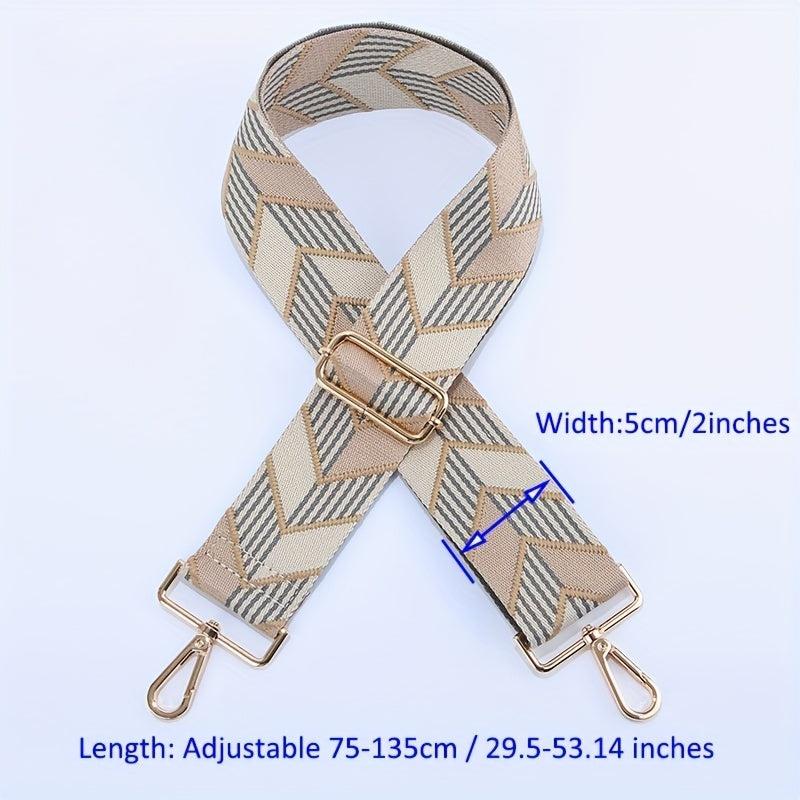 Arrow Pattern Woven Bag Strap Crossbody Shoulder Belt Handbag