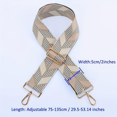 Arrow Pattern Woven Bag Strap Crossbody Shoulder Belt Handbag