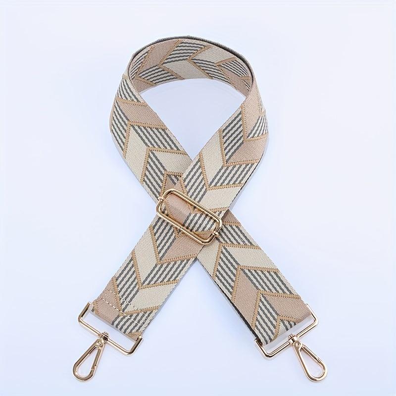 Arrow Pattern Woven Bag Strap Crossbody Shoulder Belt Handbag