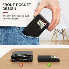 Aluminum Card Holder Pop Up RFID Blocking