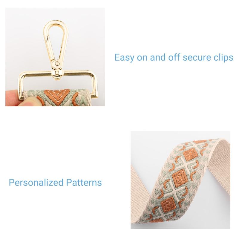 Vintage Pattern Shoulder Bag Strap Reusable