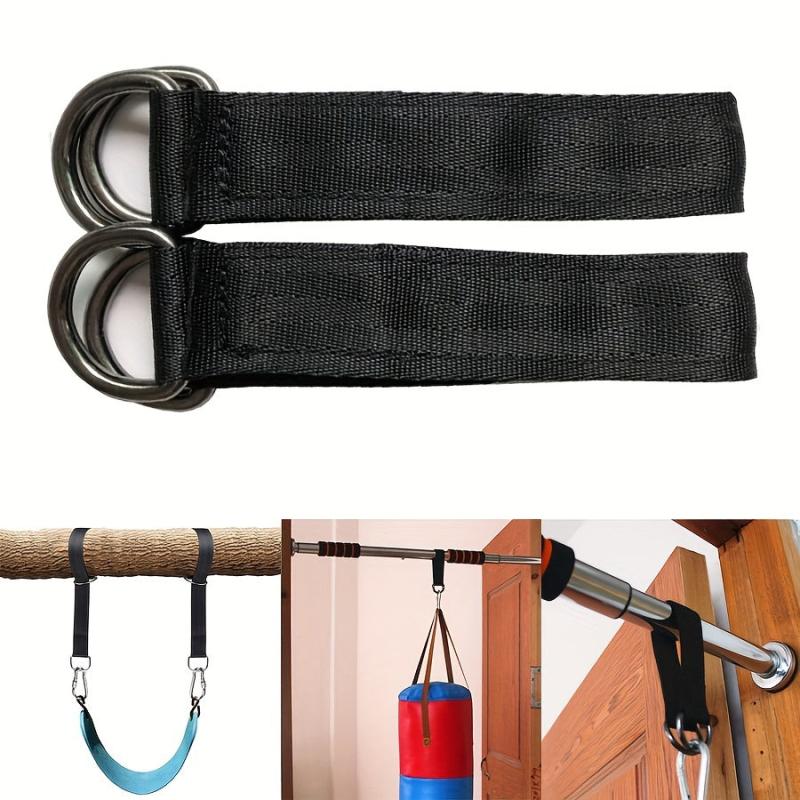 2 Pcs Bearing Load Hanging Belt Dumbbell Barbell Rope