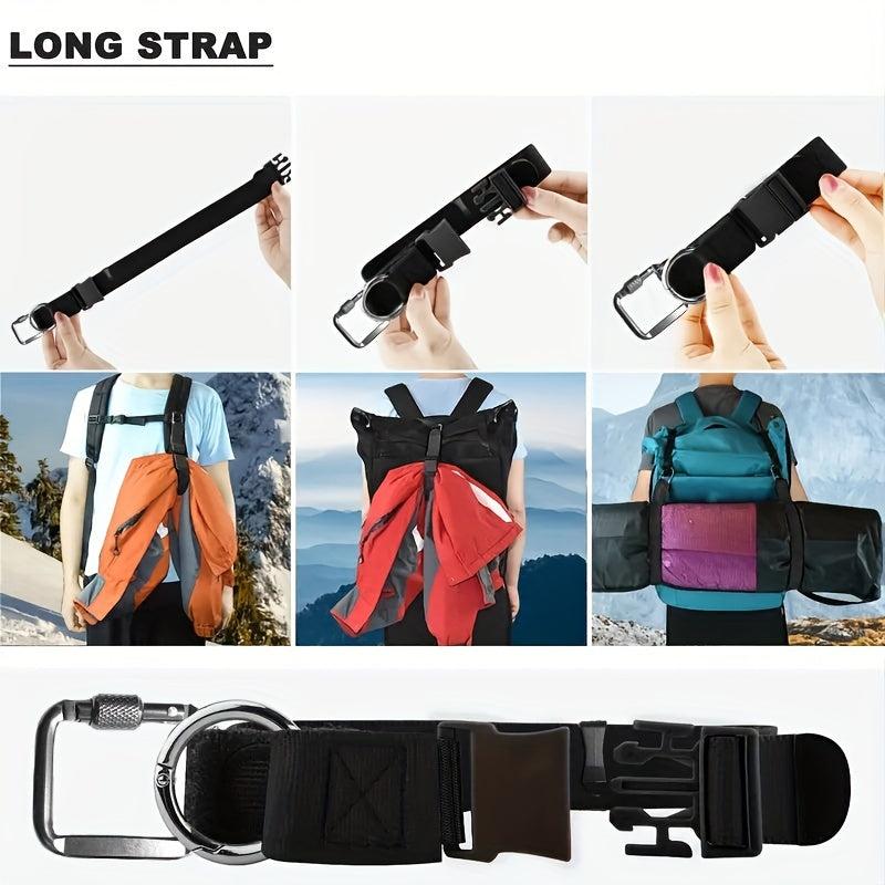 Multifunctional Luggage Strap with Square Hook & Ring Buckle
