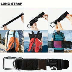 Multifunctional Luggage Strap with Square Hook & Ring Buckle