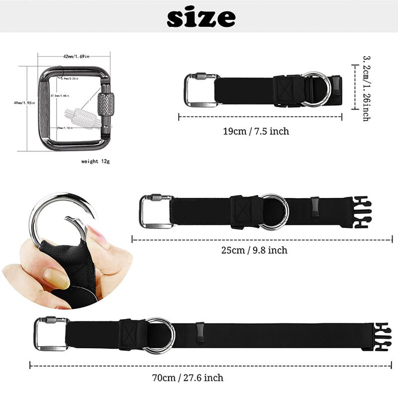 Multifunctional Luggage Strap with Square Hook & Ring Buckle