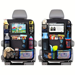 Car Back Seat Organizer Storage Bag Tablet Holder for Kids & Trips