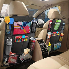 Car Back Seat Organizer Storage Bag Tablet Holder for Kids & Trips