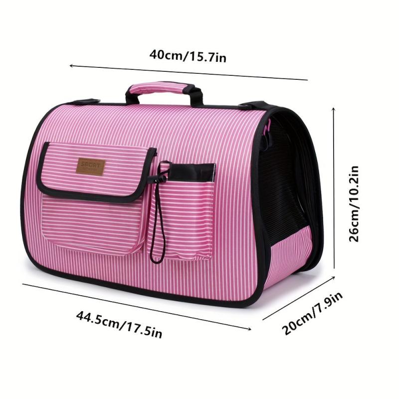Striped Pattern Pet Handbag Lightweight Bag