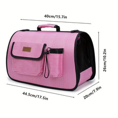 Striped Pattern Pet Handbag Lightweight Bag