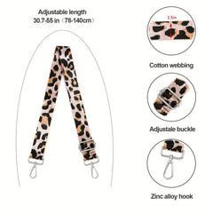 Leopard Print Bag Strap Adjustable Lightweight Reusable Accessory