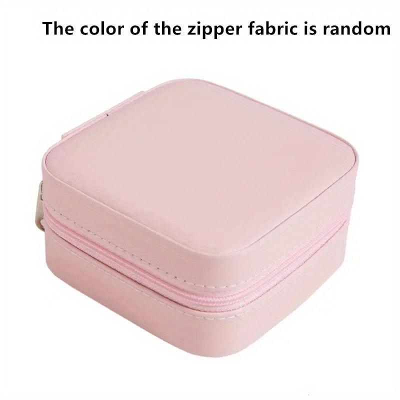 Portable Lightweight Jewelry Organizer Storage Box with Mirror