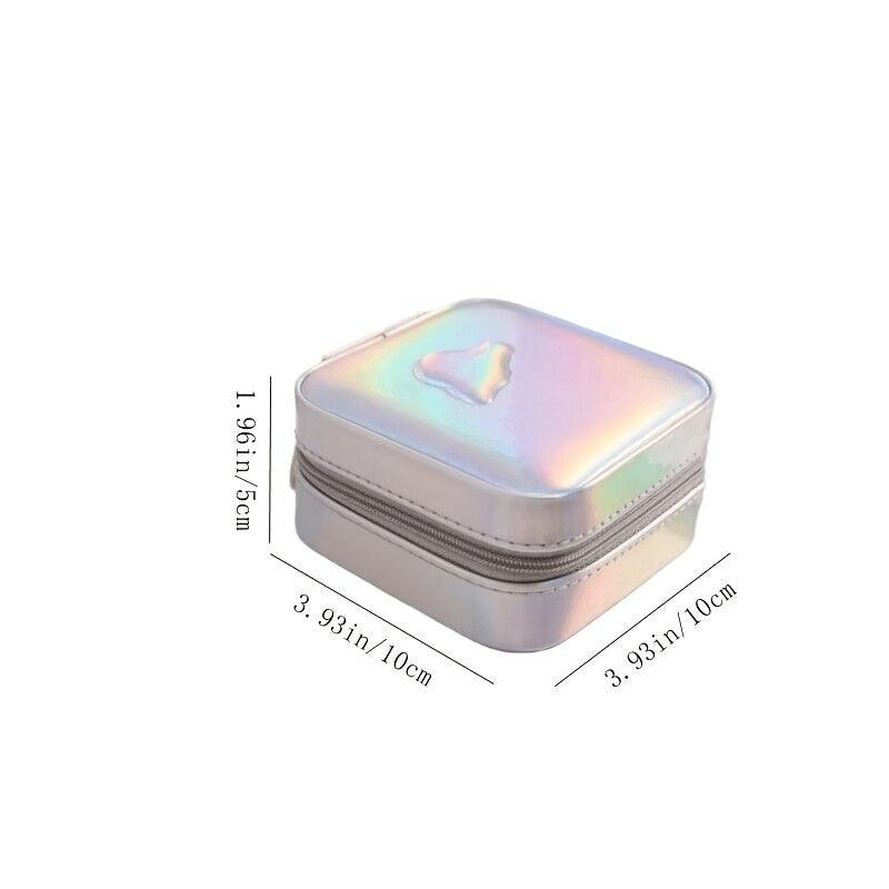 Portable Lightweight Jewelry Organizer Storage Box with Mirror