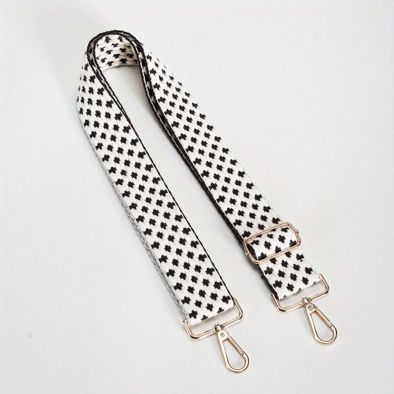 Vintage Geometric Pattern Wide Bag Strap Replaceable Shoulder Bag Strap