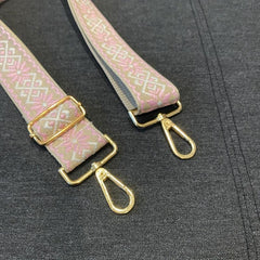 Vintage Geometric Pattern Wide Bag Strap Replaceable Shoulder Bag Strap