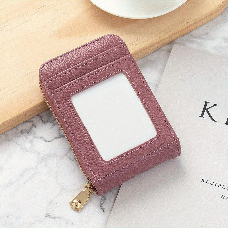 Portable Clutch Wallet Zipper Around Credit Card Holder Lightweight Purse
