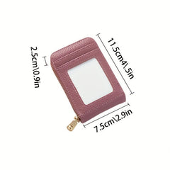 Portable Clutch Wallet Zipper Around Credit Card Holder Lightweight Purse