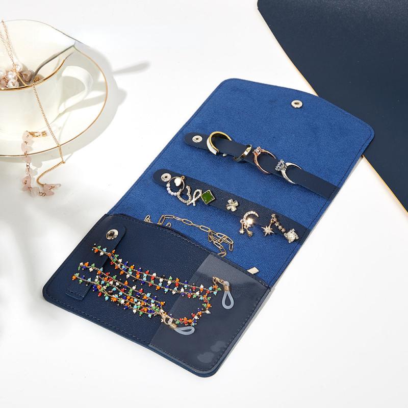 Solid Envelop Jewelry Storage Pouch Minimalist Portable Bag