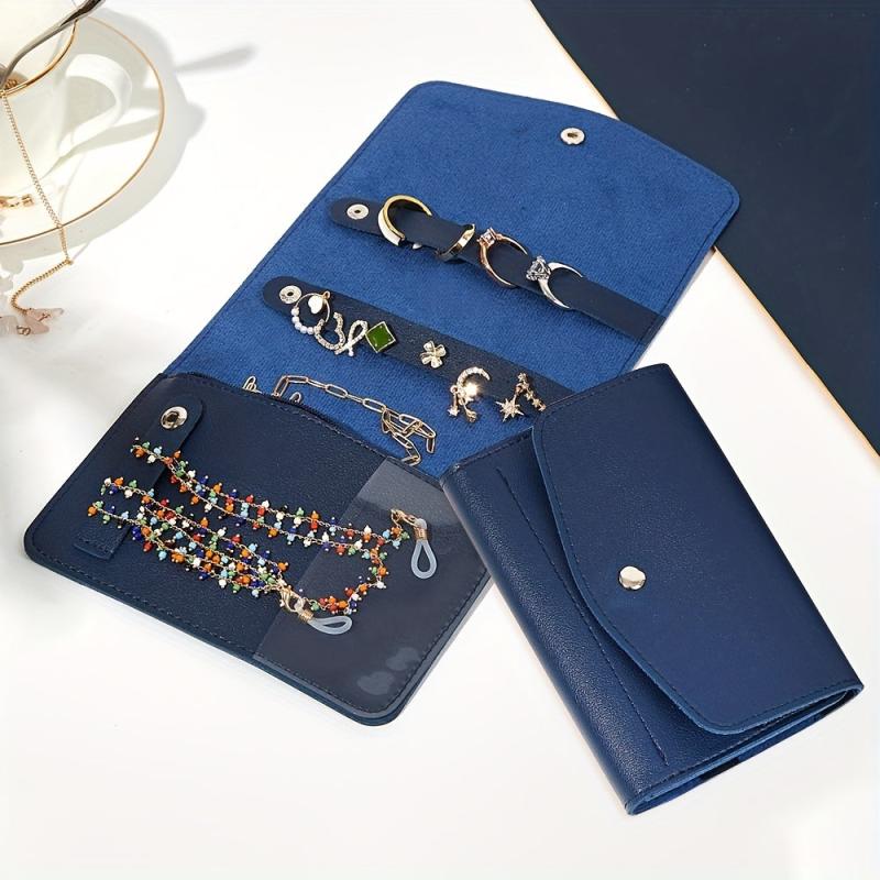 Solid Envelop Jewelry Storage Pouch Minimalist Portable Bag
