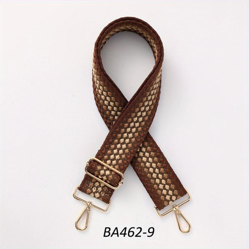 Colorful Embroidered Pattern Bag Strap Wide Adjustable Polka Dot