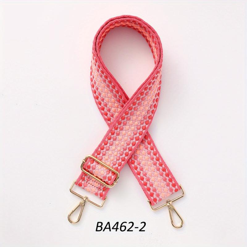 Colorful Embroidered Pattern Bag Strap Wide Adjustable Polka Dot