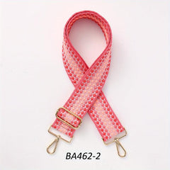 Colorful Embroidered Pattern Bag Strap Wide Adjustable Polka Dot