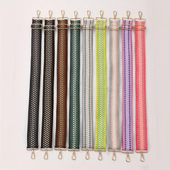 Colorful Embroidered Pattern Bag Strap Wide Adjustable Polka Dot