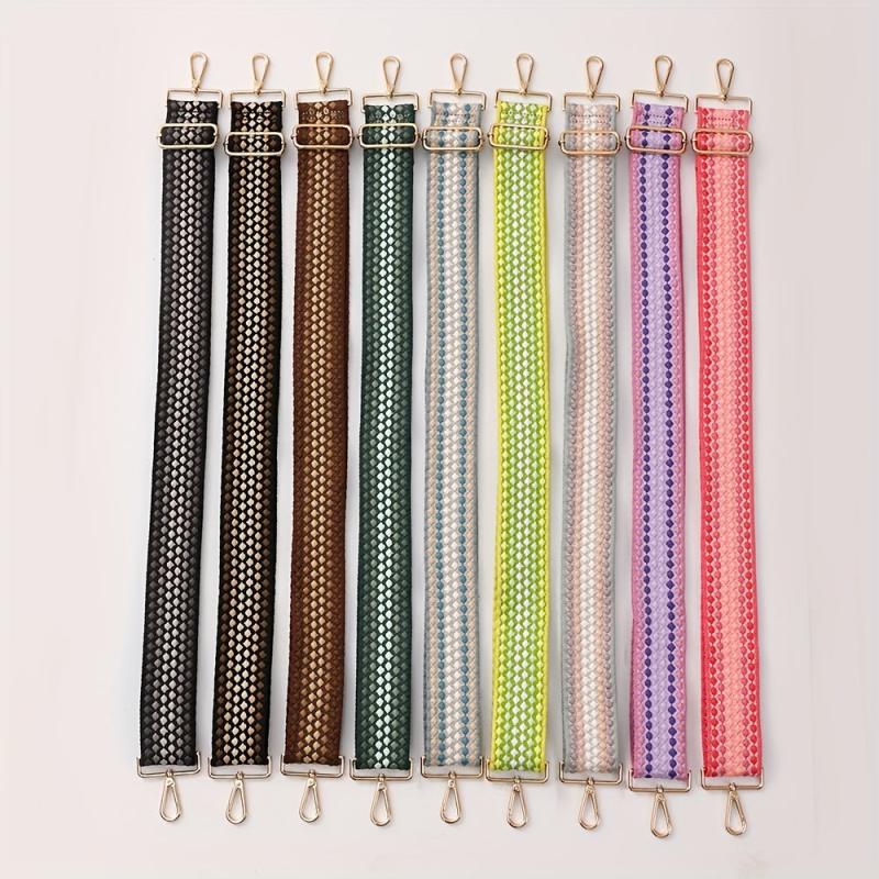 Colorful Embroidered Pattern Bag Strap Wide Adjustable Polka Dot
