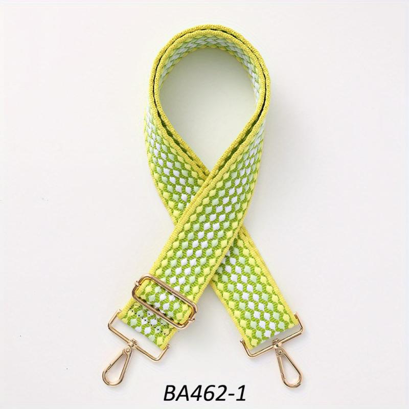 Colorful Embroidered Pattern Bag Strap Wide Adjustable Polka Dot