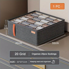 Foldable Lightweight Storage Box With Grids for Wardrobe