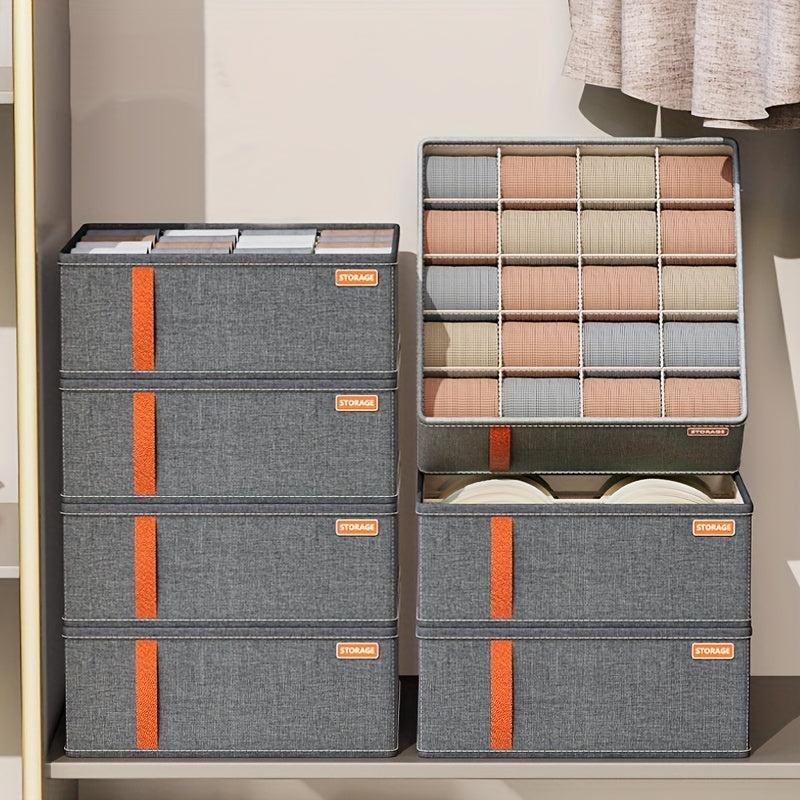Foldable Lightweight Storage Box With Grids for Wardrobe