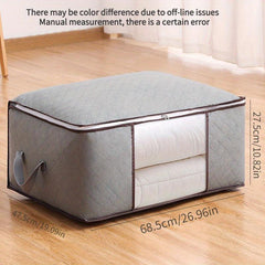 Large Capacity Clothes Storage Organizer with Zipper, Dustproof Container
