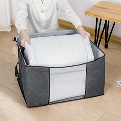 Large Capacity Clothes Storage Organizer with Zipper, Dustproof Container